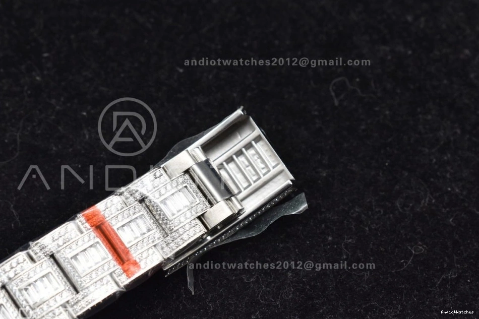 Full Bracelet Diamond 849 Diamonds On 40mm AMGF Sleek Best VR On Dial Edition SS GMT 1007
